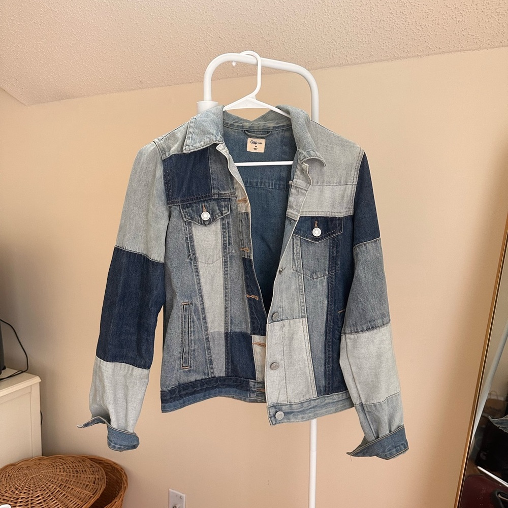 Patchwork Denim Jacket Gap - image 2